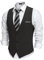 COOFANDY Weste Herren Anzug Anzugweste mit Taschen Gilet V-Ausschnitt Hochzeit Weste Businessweste Suit Vest Frackweste Smoking Weste Elegant Schwarz M