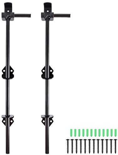 Skelang Cane Bolt, 45 Cm Steel Gate Drop Rod, Gate Drop Down Bolt for Holding Wooden Gate Open and Shut, Pack of 2