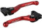 ZAP Motorradgriff Rot Aluminium Hebel Set Simson Rot Small