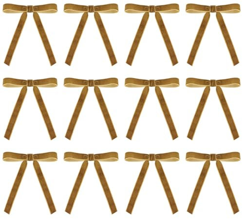 Samtschleifen Weihnachtsbaum Samt, 12/24 Stück Christbaum Schleifen Weihnachtsbaumschmuck, Samtschleife Weihnachten, Weihnachts Christbaumschmuck Schleifen, Christmas Tree Bows, Geschenkschleifen Deko