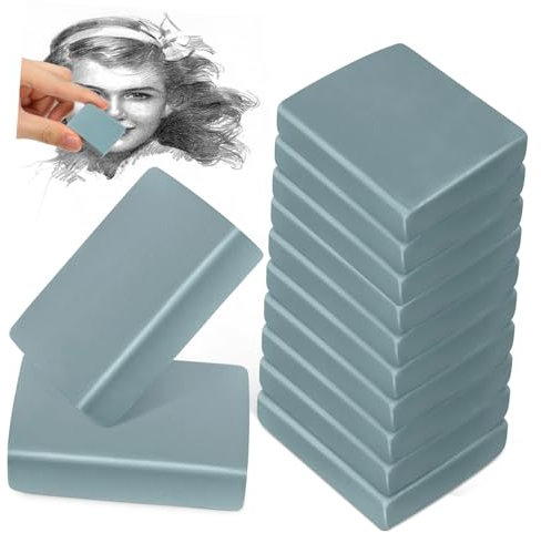 Tofficu Knetradiergummi 12 Stück Weich Formbar Starke Haftung Präzises Radieren Für Kunst Skizzieren Zeichnen Künstler