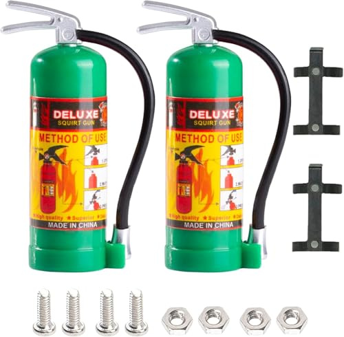 KINGCOO Lot de 2 mini extincteurs décoratifs pour voiture TRX4 Axial SCX10 Tamiya Redcat HSP Gen7 D90 TF2 Vert