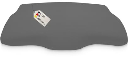 DUKAL | Bezug für Derila (Queensize) Memory Foam Kopfkissen | 30 x 50 cm | aus hochwertigem DOPPEL-Jersey | 100% Baumwolle | Farbe: anthrazit