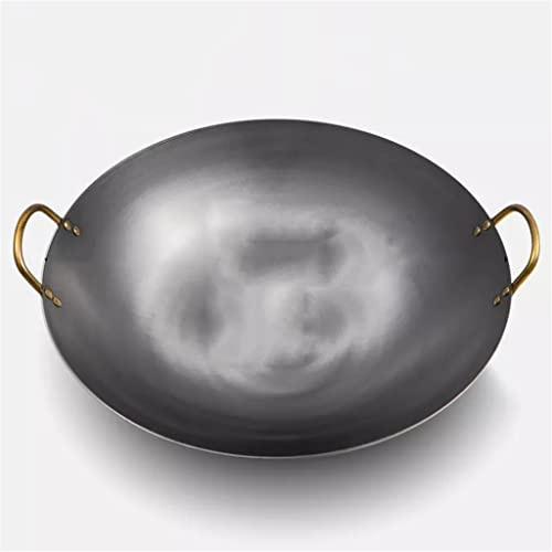 Non-Coating Woks For Kitchen Pot Old Fashioned Traditional Iron Woks Refined Iron Pan Chinese Large Woks，To 40CM