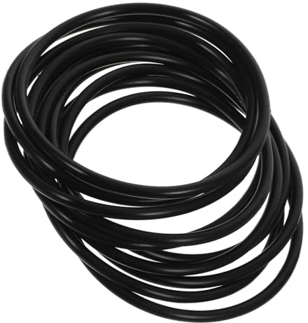 TOYANDONA Silicone Wristband Stretchable Silicone Bracelet Black 3mm Elastic Wrist Strap for Men Women Outdoor Sports 10pcs Set