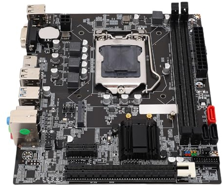 Lazmin112 Scheda Madre per Computer B75, Scheda Madre da Gioco LGA 1155 DDR3 da 16 GB con M.2 NVME NGFF ATA3.0 PCI E per Core I3 I5 I7 E3 V2 Pentium G Series