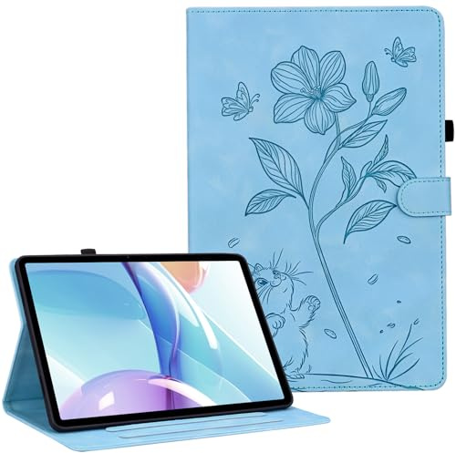 KEDBBAO Case for iPad mini 7 2024 A17 Pro/iPad mini 6 2021 8,3 inch, Auto Wake/Sleep Multi-Angle Viewing Protective Cover with Pencil Holder, Sky Blue