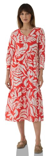 Street One Studio Damen Midi-Kleid mit V-Neck und Print