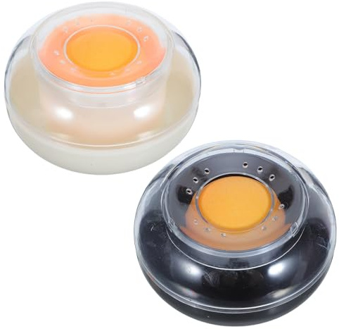 2pcs Roller Ball Fingertip Moistener for Bills Documents | Plastic 8.00x8.00x4.50cm, Single-handed Use, Easy Refilling, Spill-free Design