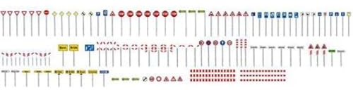 Faller FA272449 Verkehrsschilder-Set Eisenbahn Modellbausatz, Zubehör, Mehrfarbig, Small