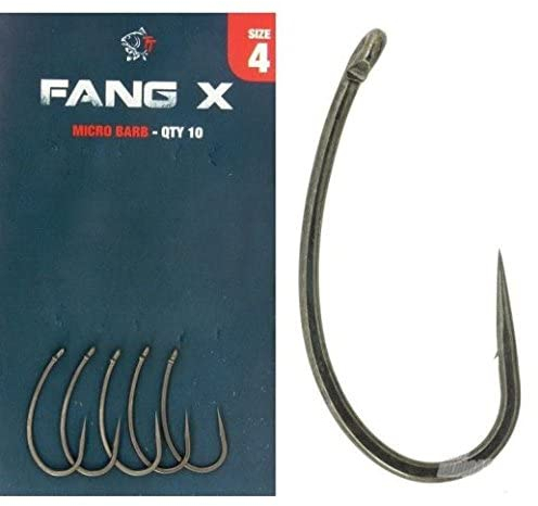 Nash Fang X Micro Barbed Größe 10 T6130 Haken Karpfenhaken Hook Hooks *NEW2018*