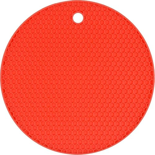 FALA Spültisch Armatur flexibel farbig (weiß, rot, orange, grün) Küchenarmatur Wasserhahn Küche Mischbatterie Spiralfederarmatur Einhebel (rot-Topfuntersetzer)