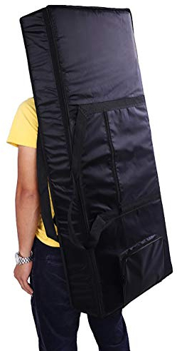 QEES 61 Keyboard-Hülle mit 4 mm Baumwolle gepolstert, wasserdichte Tasche für 61 Tasten HYGJB16