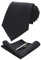 JEMYGINS Cravate noir Homme en Soie et Pinces à cravate Carre de poche Set(11)