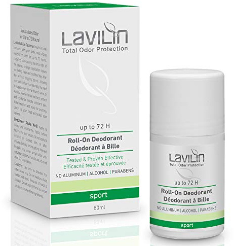 LAVILIN Roll-On Deodorant für den Sport | Bis zu 72 Stunden lang anhaltender Schutz | Der andere Weg, um unangenehme Gerüche zu verhindern