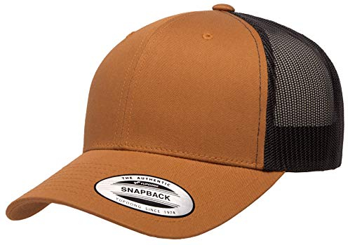 Yupoong Unisex Single Verschluss, Karamell/Schwarz, Einheitsgröße