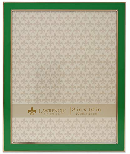 Lawrence Polished Enamel Bilderrahmen, Polystyrol, Grün, 8x10