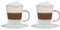 Snobby® Teegläser doppelwandig (2x360ml) mit Henkel und Untersetzer- Glühweinbecher, Teetassen, doppelwandige Teegläser mit Henkel, Punschgläser, Thermogläser, Teetasse Glas Grog Gläser Glühweingläser