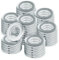 WCIC 48 PCS Gardinenringe Gardinen Ösen Kunststoff Vorhangringe Vorhangösen Schlagösen Ösen Stoffoesen Kunststoffösen 40mm DIY Ringe für Fenstervorhang, Duschvorhang, Umkleideraum Türvorhänge Silber