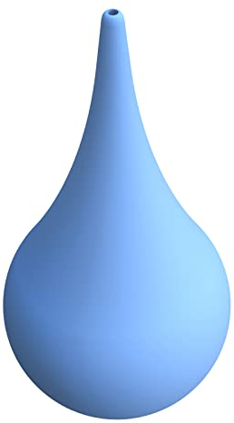 Rubber Suction Ear Syringe, Reusable Ear Cleaner Ear Washing Squeeze Bulb Cleaning Ball for Ear Wax Removal, Suitable for Adults and Children, Blue Smooth.