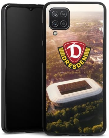 Silikon Hülle kompatibel mit Samsung Galaxy A12 Case schwarz Handyhülle SGD SG Dynamo Dresden Stadion