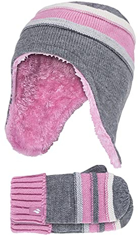Heat Holders - Mädchen Winter Warme Sanft Hut und Fäustlinge