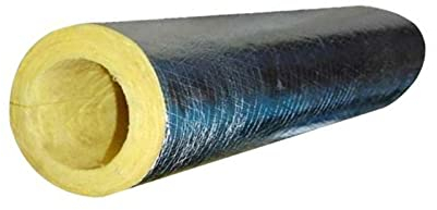 Material Offenes Gehäuse, Länge 1 Mm Glaswollerohr Isolierwolle Steinwolle Isolierrohr Aluminiumfolie Papierrohr Brandschutz (Size : 48mm)
