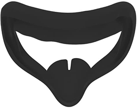 Silikon VR Face Cover Pad, VR Brille Silikon Augenmaske Atmungsaktiv Anti Schweiß VR Schutzhülle für 2 Gaming Headset(Schwarz)