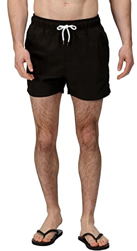 Regatta Mens Mawson II Elasticated Waist Swim Shorts - Black - L