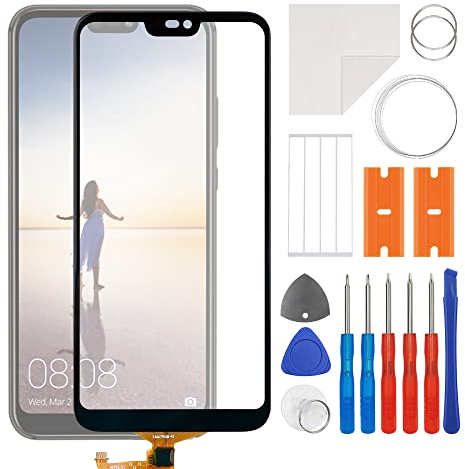 swark Kit de réparation en verre avant de 5,84 compatible avec Huawei P20 lite avec OCA avec numériseur tactile (pas d'écran LCD) avec kit d'outils