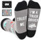 Socken für Lkw-Fahrer, Geschenke für Anwälte, Juristen, Schule, Juristen, Studenten, Trust Me I'm a Truck Driver, Grau, Medium