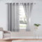 DWCN Vorhang Weiß Sheer Voile Vorhänge mit Ösen Transparente Gardinen für Schlafzimmer Kinderzimmer Wohnzimmer 2er Set, Grau, 160x140cm(HxB)