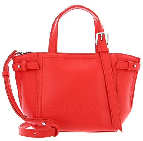 Calvin Klein Minimal Hardware Mini Tote Deep Orange