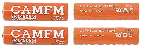 Lot De 2 Piles Originales Er14505M pour Gaz Et Écrous, Patrouille, 3,6 V, Au Lithium Camfm