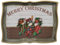 Vassoio di Plastica Natalizio Effetto Legno Rettangolare Bordo a Onde Ondulato da Portata, per Dolci Natalizi, Decorativo per Tavola di Natale, con Scritta Merry Christmas, 43 x 32 centimetri
