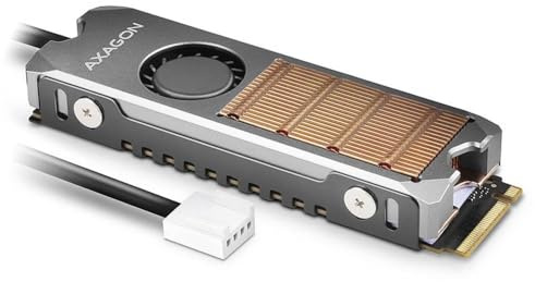 Axagon CLR-M2FAN système de refroidissement d’ordinateur Disque électronique Dissipateur thermique/Radiateur Gris 1
