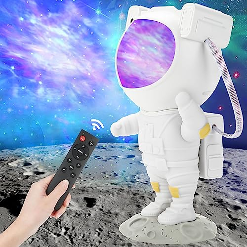 SHTALHST Sternenhimmel Projektor, Nachtlicht Kinderzimmer Sternenhimmel Dekoration Ästhetik, weihnachtsgeschenke Astronaut Projektor, Fernsteuerung Schlafzimmerlicht, weihnachtsgeschenke für kinder