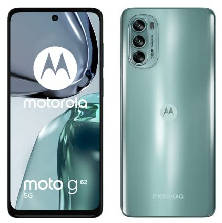 Motorola G62 5G Unlocked Smartphone 6.5 Display Qualcomm Snapdragon 480 Plus 4GB RAM 64GB Storage Android 12 Frosted Blue - PAU90006GB-AG