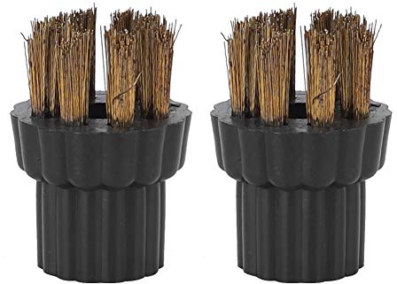 Yosoo Health Gear Brass Wire Brush Nozzles for Steam Cleaner, 2PCS Brass Brush Heads for Steam Mop X5, Steamer Replacement Brush Spare Parts