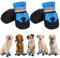 QKURT 4 Stück Hundeschuhe, Hundestiefel Pfotenschutz, wasserdichte Hundeschuhe mit Reflektierenden Riemen, Verstellbare, Waschbare, Pfotenschützer für Kleine, Mittlere und Große Hundee