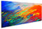 Prime Bild auf Leinwand Buntes abstraktes Acrylbild Natürliche dynamische Mischung Farben fließen im Hintergrund Wandbild Post