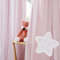 NICETOWN Verdunkelungsvorhang Kinderzimmer Doppellagige Gardinen mit Lasersternen auf dem Voile Blickdichte Vorhänge mit Ösen Kindervorhang Ösenschal 2er Set H 240 x B 132 cm, Hellpink