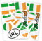 Finest Folia 2er Set DIN A4 Länderaufkleber Fahne Aufkleber Länderfahne Flagge für Auto Motorrad Sticker Länderflagge selbstklebend wetterfest R217 (24 Irland)