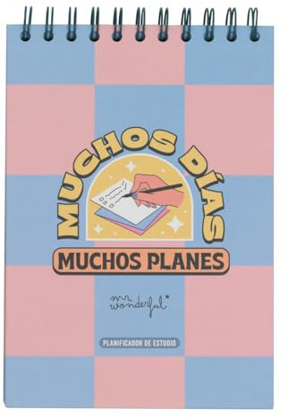 Mr. Wonderful - Planificador vertical diario - Muchos días, muchos planes - Organizador Diario - Incluye Pegatinas