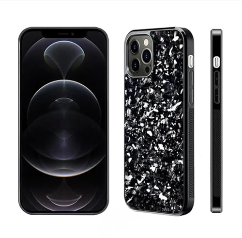 Exawo Carbon Mobile Phone Case Compatible with iPhone (Silver, iPhone 13 Pro Max)