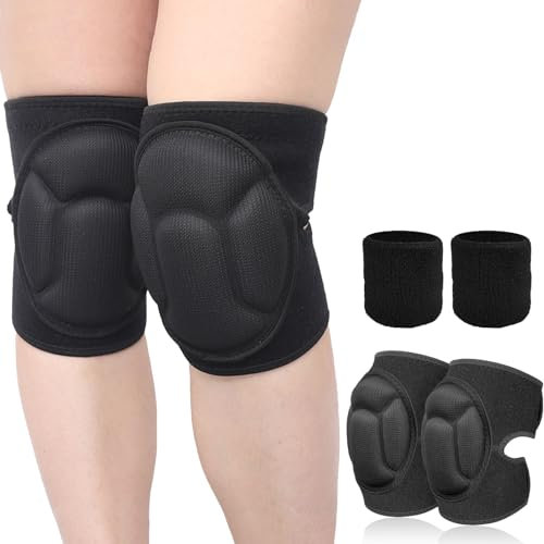 SSKHE Ginocchiere da lavoro, ginocchiere in spugna spessa 20 mm, ginocchiere di protezione per uomini e donne per pallavolo, giardino, pulizia del pavimento, danza