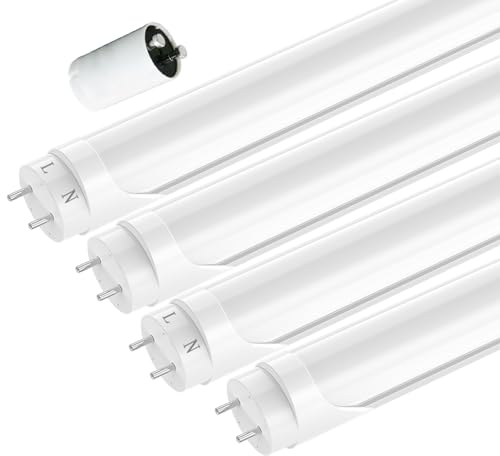 JESLED T8 G13 LED-Röhre 150 cm (1513mm) 24W 3960 Lumen Flimmerfrei, Neutralweiß 4000K - Leuchtstoffröhren-Ersatz mit Starter, 4er-Set Bürobeleuchtung