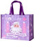 WRAPAHOLIC Große wiederverwendbare Geschenktasche mit Griffen, 25,4 x 12,7 x 33 cm, violettes Weihnachtsmann-Design, perfekt für Urlaub, Partygeschenk, Einkaufstasche