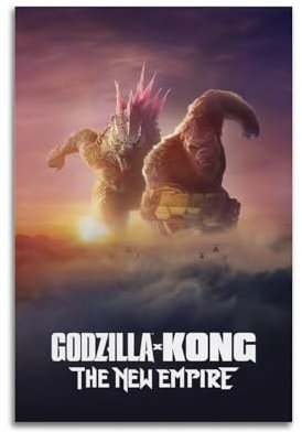 Zamm Leinwandposter Godzilla X Kong The New Empire, Wandkunst, dekoratives Gemälde, Schlafzimmer, 30 x 45 cm, ungerahmter Stil