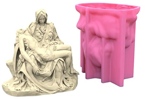 Pieta Silikon-Seifenform, griechische römische Statue, Harzform, Kerzenherstellung, Gips, Epoxid-Gussform für Heimdekoration
